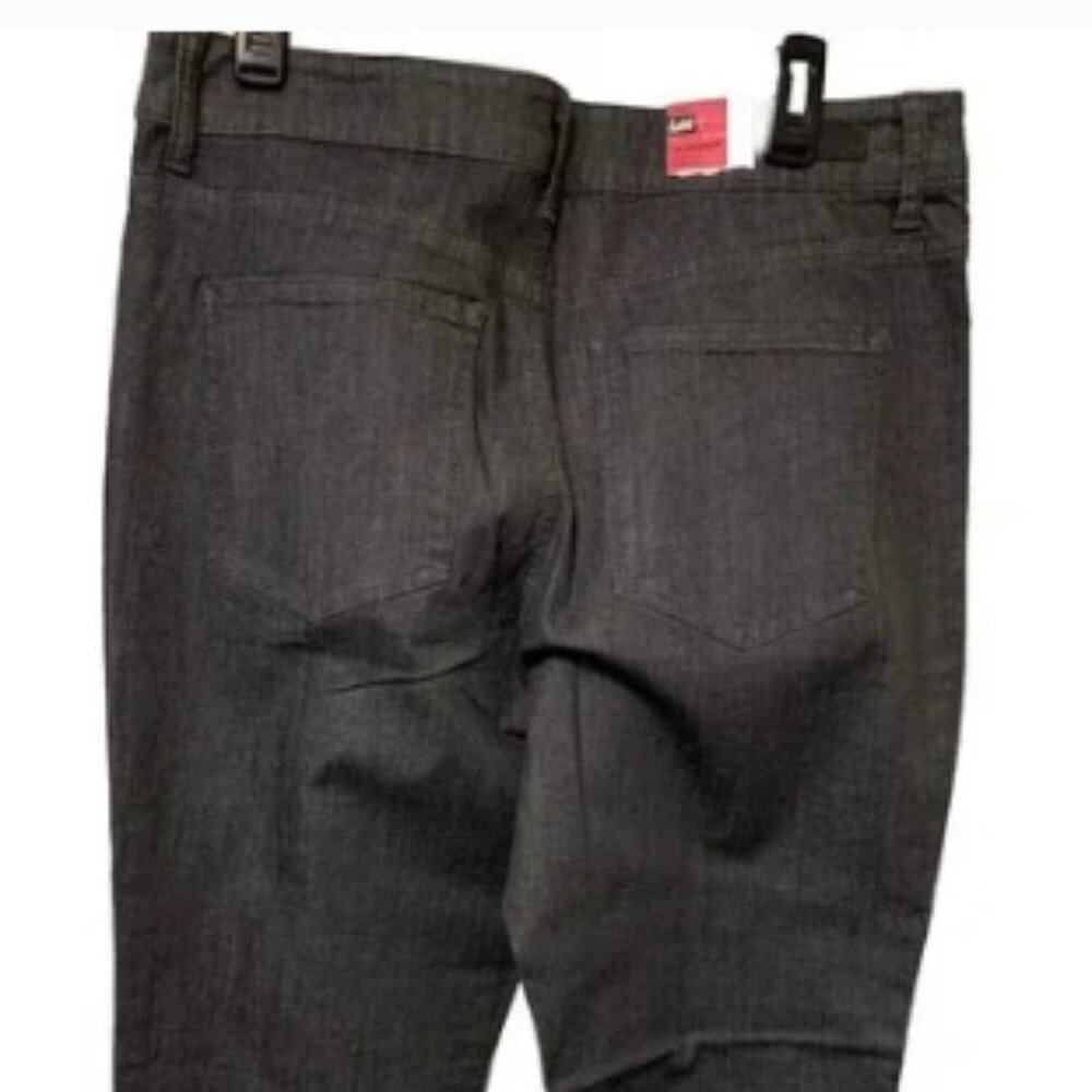 Lee Womens Gray 5 Pocket Jeans Classic Fit Straight Leg Stetch Size 16M - Picture 2 of 6